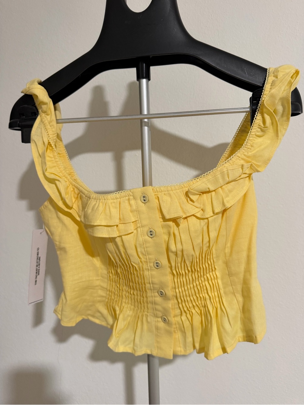 Brand New with tags Princess Polly Off the shoulders Yellow Shirt